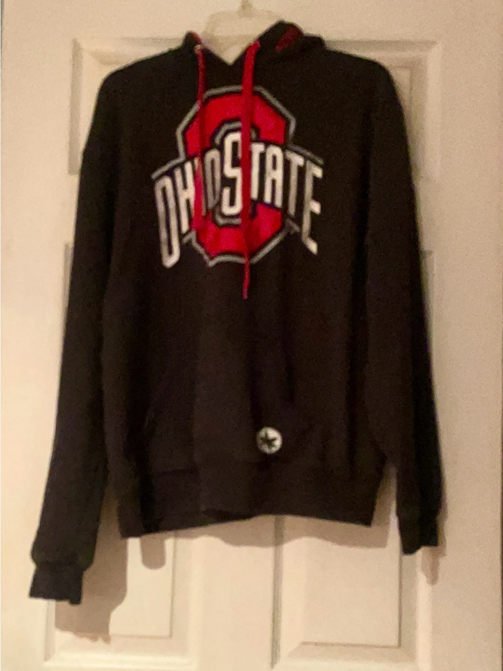 Ohio State Men's Hoodie with Red Logo